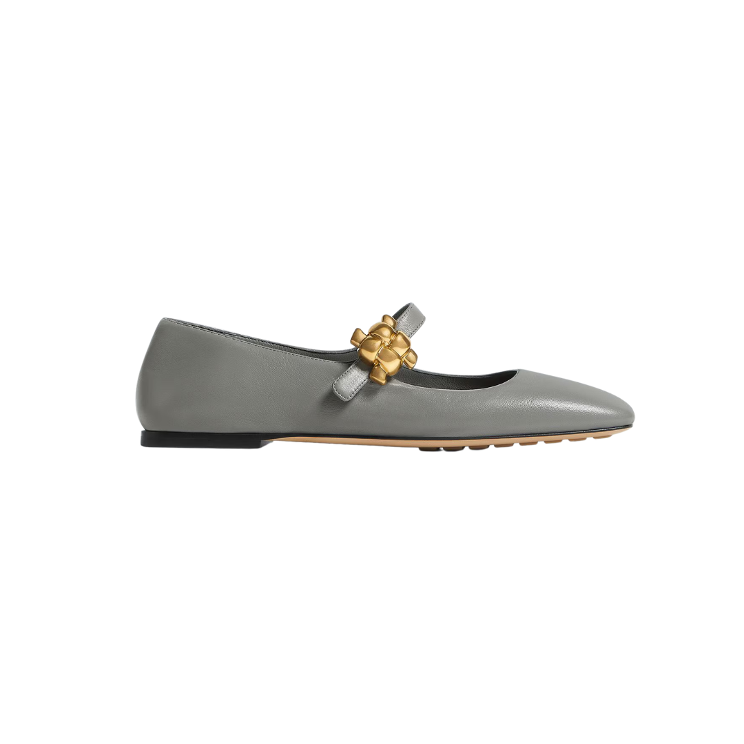 Bottega Veneta Charlotte Mary Jane Ballerina Grey 2026 | Drip Kickz Bottega Veneta Charlotte Mary Jane Ballerina Grey