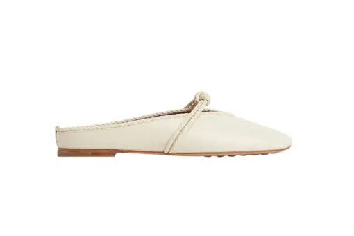 Bottega Veneta Rosa Mary Jane Ballerina White