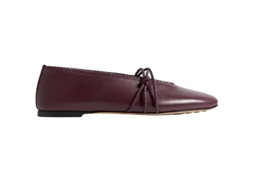 Bottega Veneta Rosa Mary Jane Ballerina Mahogany