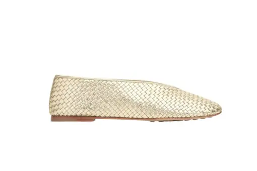 Bottega Veneta Rosa Ballerina Platinum/Gold
