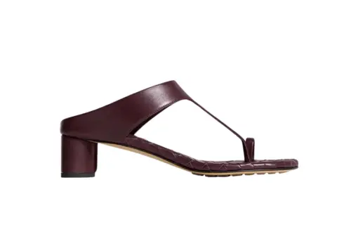 Bottega Veneta Flat Thong Sandal Nappa Leather Shore Deep Mahogany