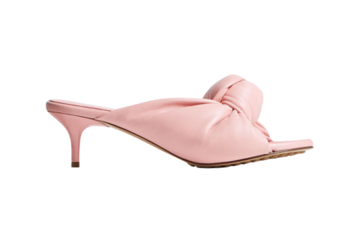 Bottega Veneta Kitten Heel Mule Sandal Supple Nappa Leather Pink
