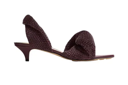 Bottega Veneta Grace Slingback Sandal Deep Mahogany