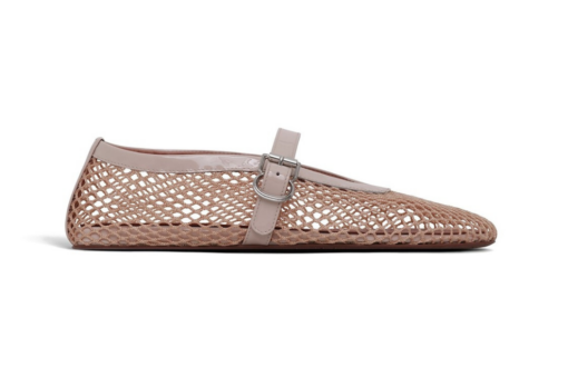 Alaïa Ballet Flats Fishnet Light Nude