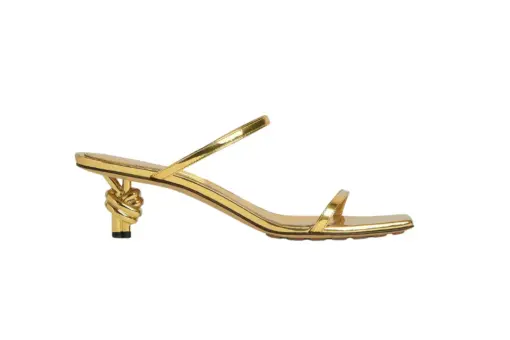 Bottega Veneta Knot Mule Gold