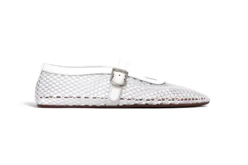Alaïa Ballet Flats Fishnet White