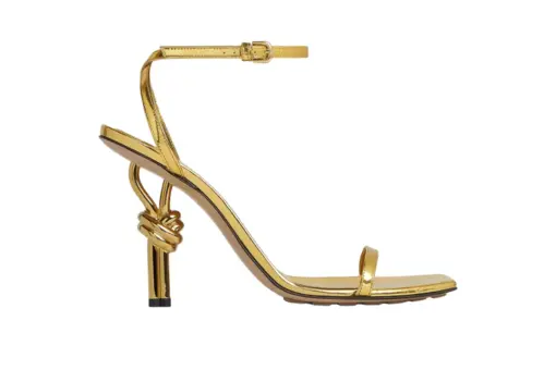 Bottega Veneta Knot Sandal Gold