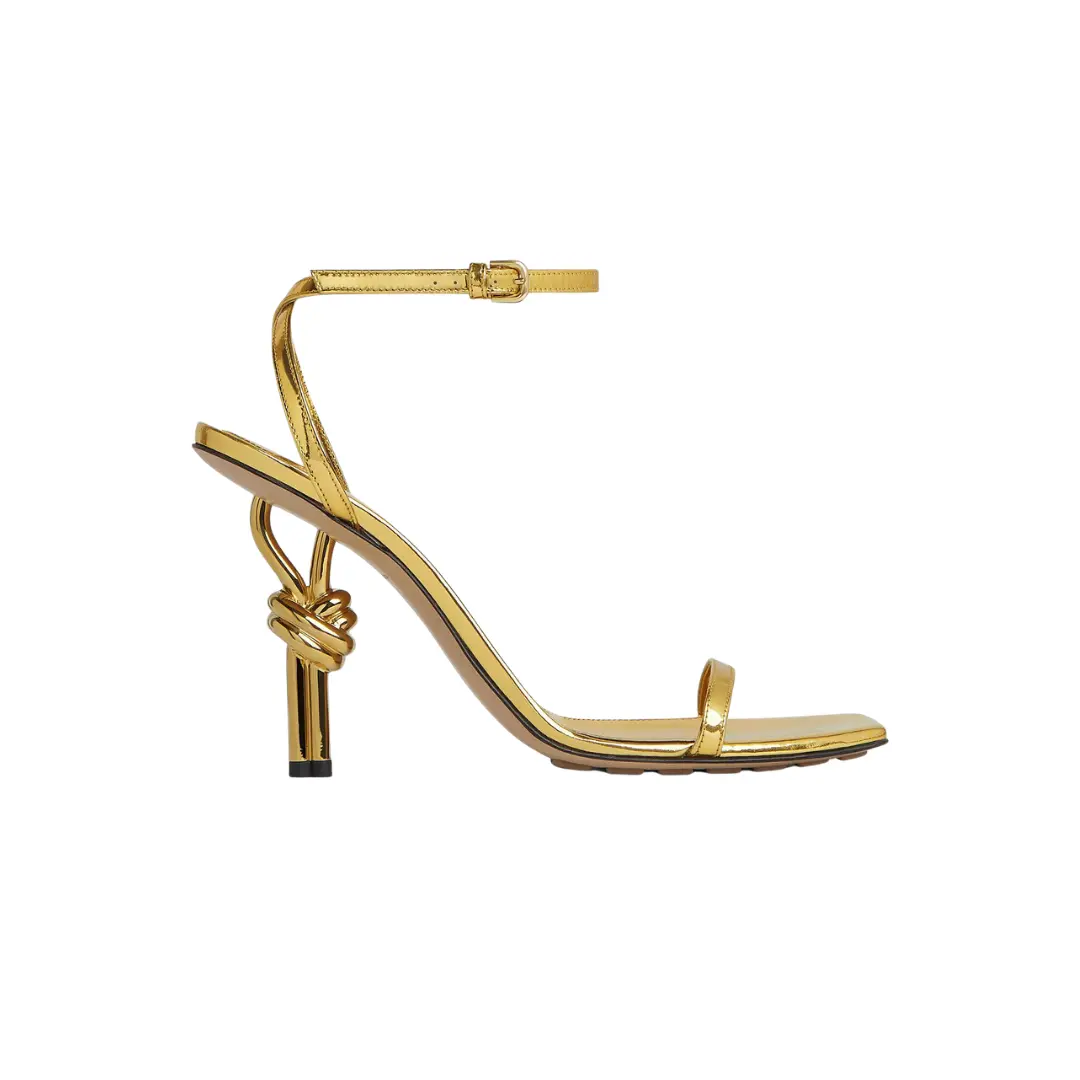 Bottega Veneta Knot Sandal Gold 2026 | Drip Kickz Bottega Veneta Knot Sandal Gold