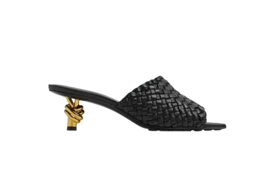 Bottega Veneta Knot Mule Intreccio Lambskin Leather