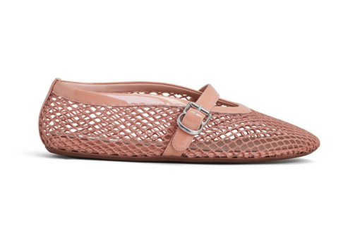 Alaïa Ballet Flats Fishnet Nude