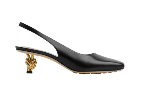 Bottega Veneta Knot Pump Leather Slingback