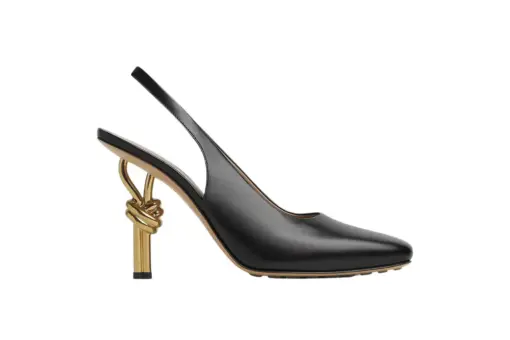 Bottega Veneta Knot Pump Leather Slingback High
