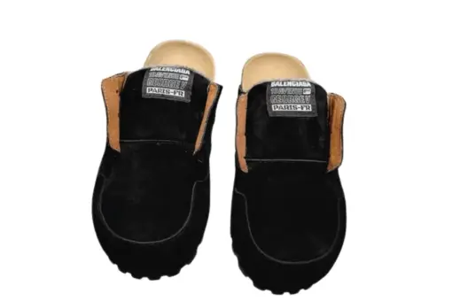 Balenciaga Dumbo Mules Black Suede