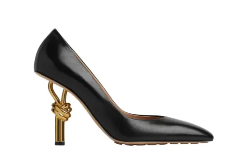 Bottega Veneta Knot Pump Gold Finished