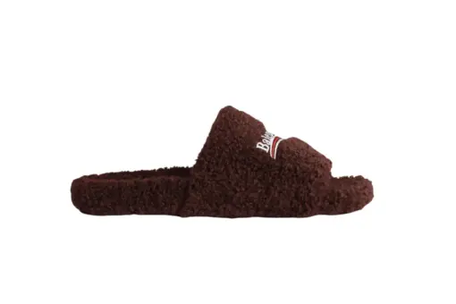 Balenciaga Furry Open Mule Châtaigne