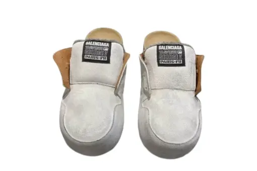 Balenciaga Dumbo Mules Grey Suede