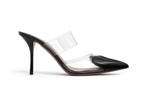 Alaïa Le Cœur Mules Patent Leather Black