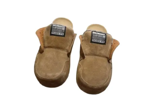 Balenciaga Dumbo Mules Brown Suede