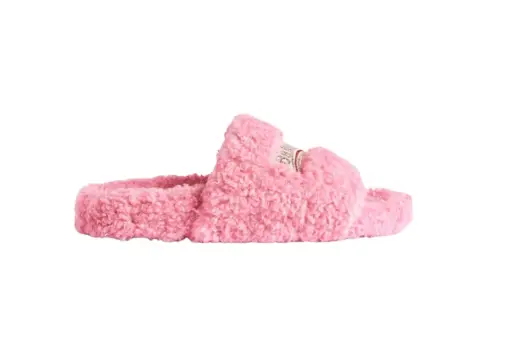 Balenciaga Furry Open Mule Sweet Pink