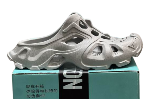 Balenciaga Hd Rubber Mules Cut-Out Details Grey