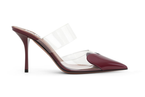 Alaïa Le Cœur Mules Patent Leather Garnet Red