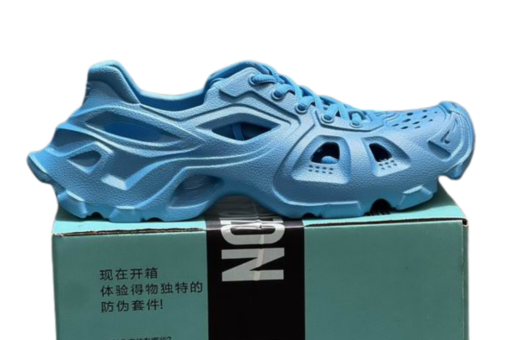 Balenciaga Hd Rubber Mules Cut-Out Details Blue