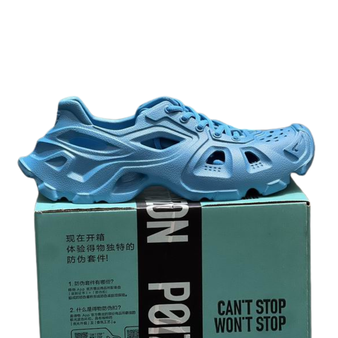 Balenciaga Hd Rubber Mules Cut-Out Details Blue 2026 | Drip Kickz Balenciaga Hd Rubber Mules Cut-Out Details Blue