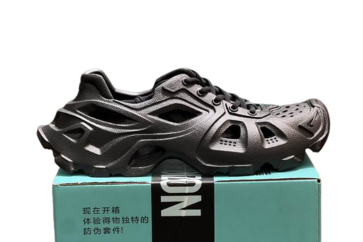 Balenciaga Hd Rubber Mules Cut-Out Details Black