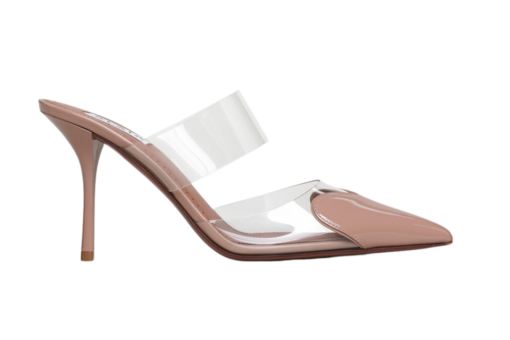 Alaïa Le Cœur Mules Patent Leather Nude
