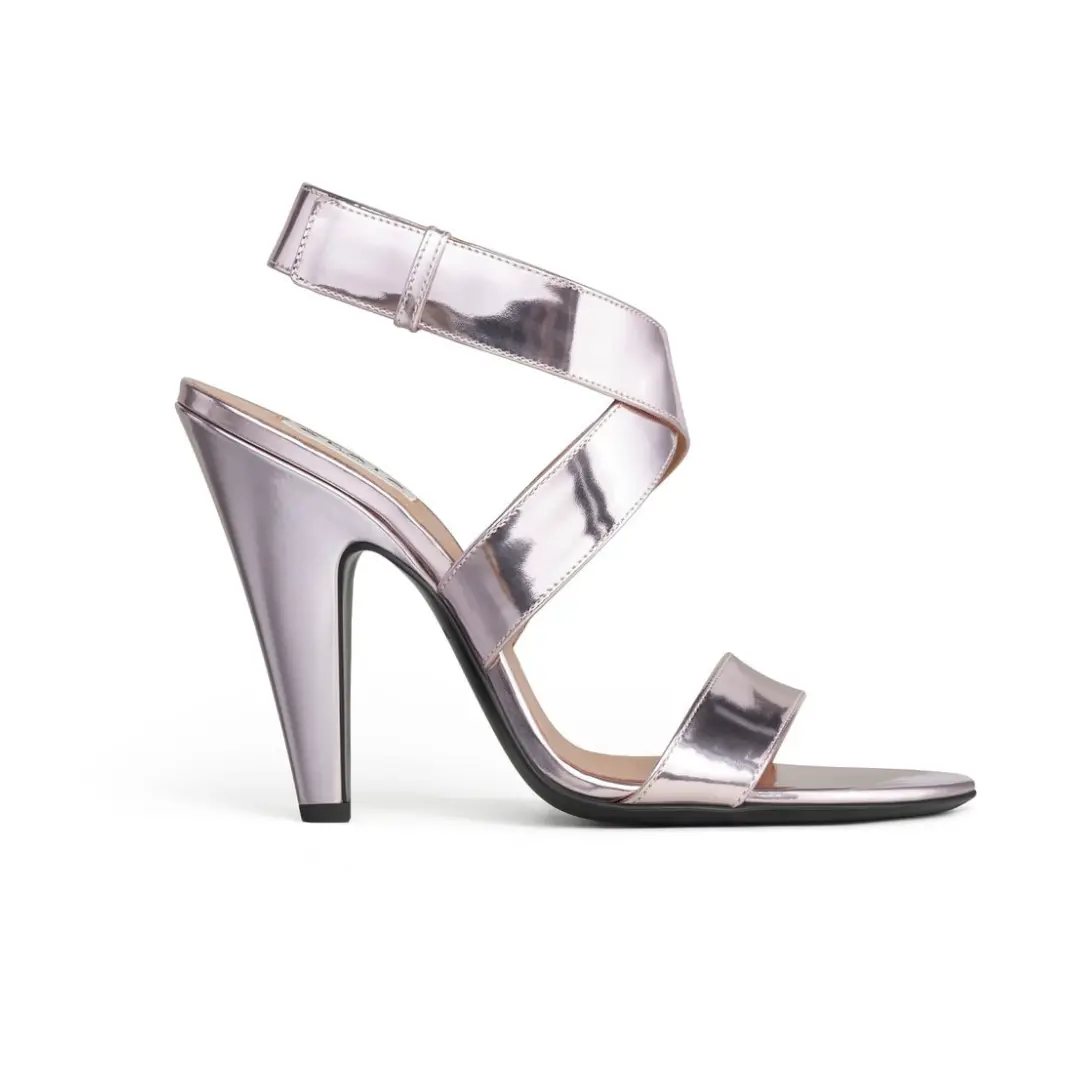 Alaïa Cone Sandals Mirror Calfskin 2026 | Drip Kickz Alaïa Cone Sandals Mirror Calfskin