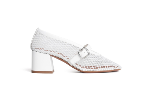 Alaïa Mary Janes 55 Fishnet White