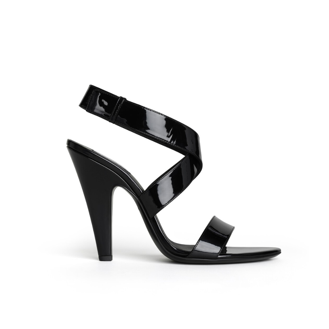 Alaïa Cone Sandals Mirror Calfskin Black 2026 | Drip Kickz Alaïa Cone Sandals Mirror Calfskin Black