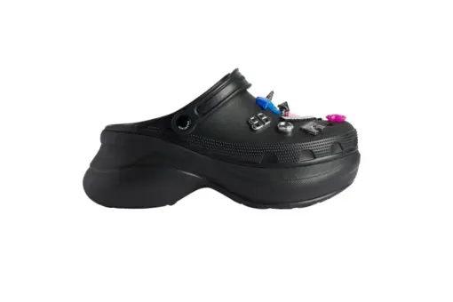 Balenciaga Croc Mule Jibbitz Black