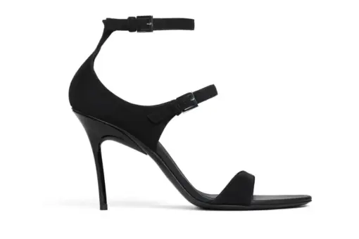 Alaïa Drop Strappy Sandals Suede Black