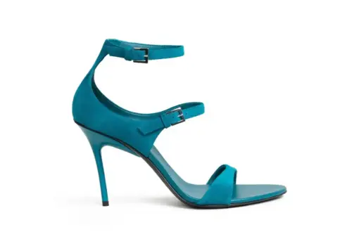 Alaïa Drop Strappy Sandals Suede China Blue