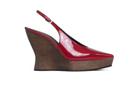 Alaïa Clogs Wedge Slingbacks Patent Calfskin
