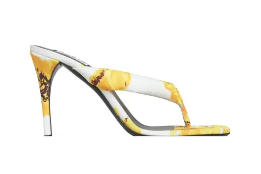 Alaïa Heel Thong Mules Flower Print