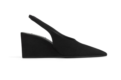 Alaïa Clogs Wedge Slingbacks Patent Calfskin Full Black