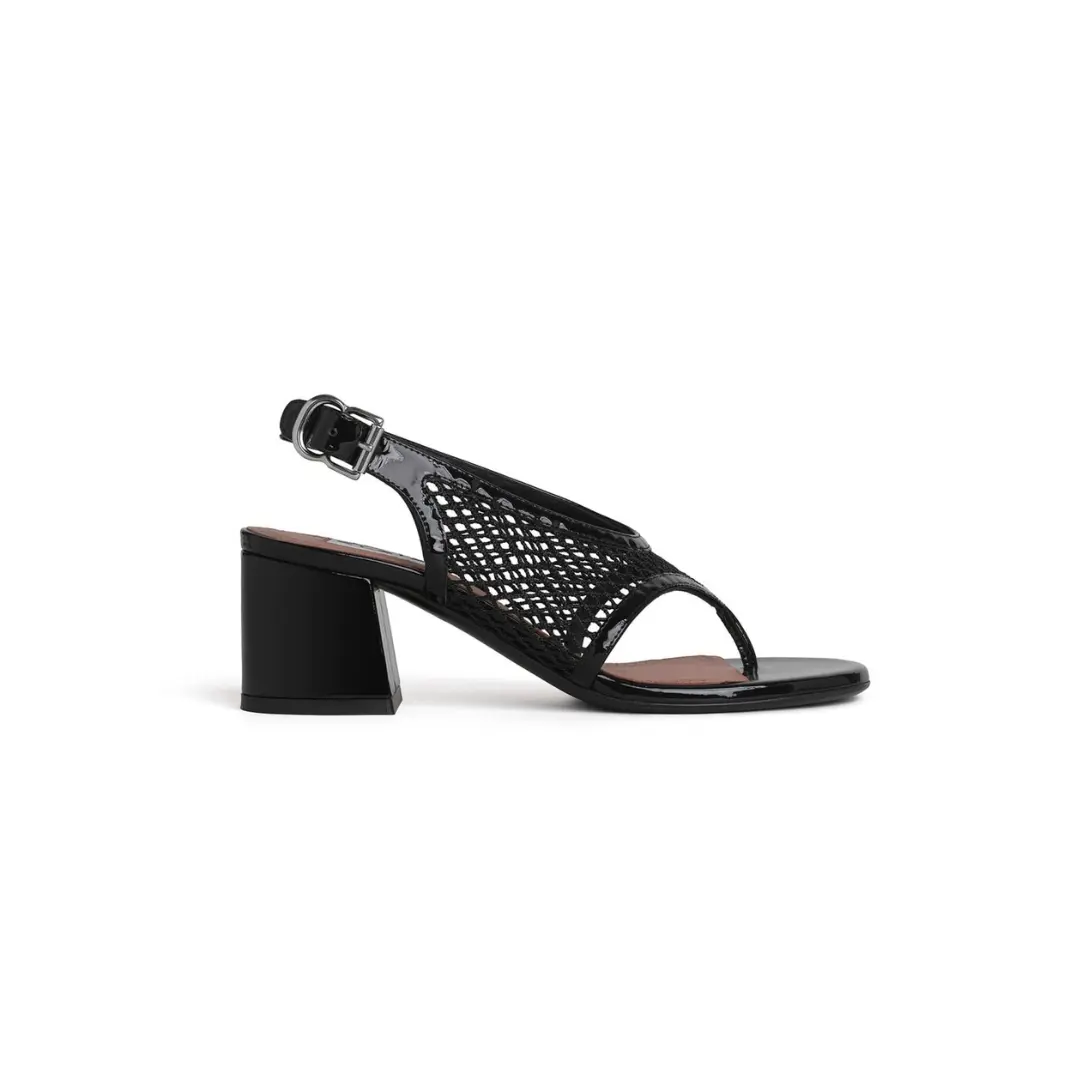 Alaïa Fishnet Heel Sandals Patent Leather 2026 | Drip Kickz Alaïa Fishnet Heel Sandals Patent Leather