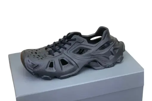 Balenciaga HD Lace-Up Sneakers Black Rubber