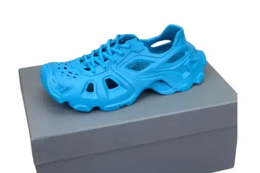 Balenciaga Men’s Hd Lace-Up Sneakers Blue Rubber
