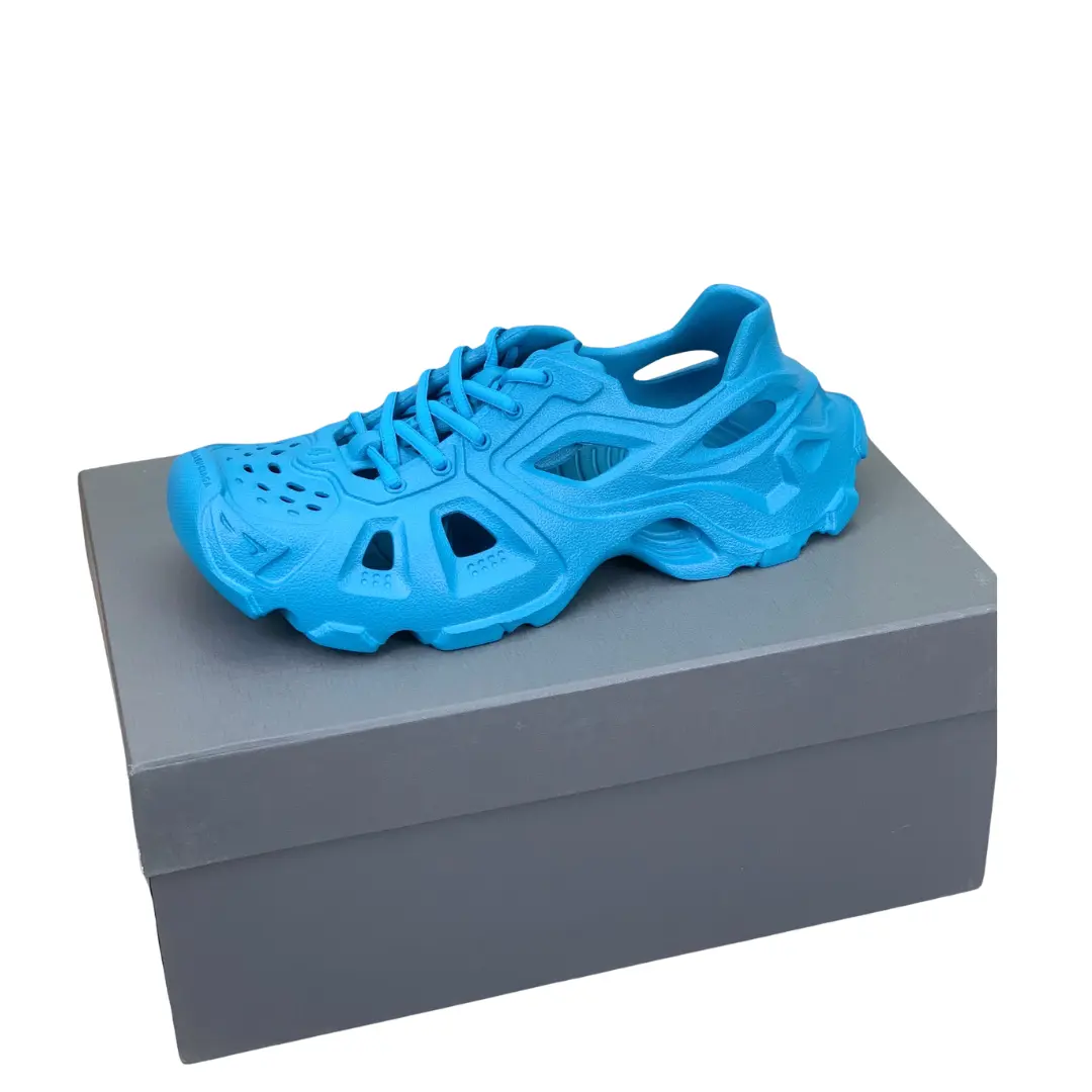 Balenciaga Men’s Hd Lace-Up Sneakers Blue Rubber 2026 | Drip Kickz Balenciaga Men’s Hd Lace-Up Sneakers Blue Rubber