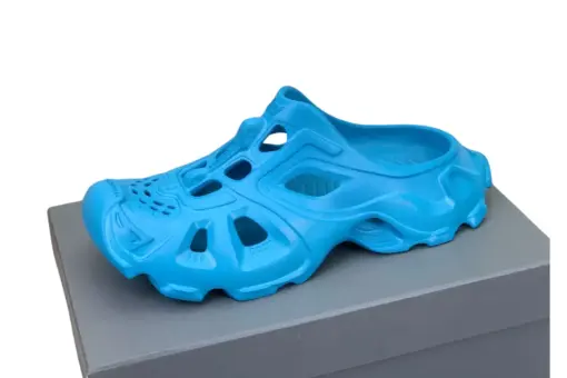 Balenciaga Hd Rubber Mules Blue Color