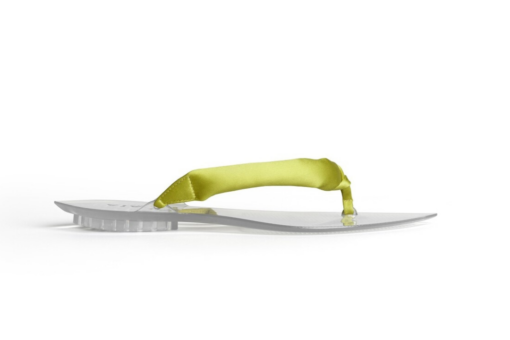 Alaïa Invisible Thong Mules Satin Lime