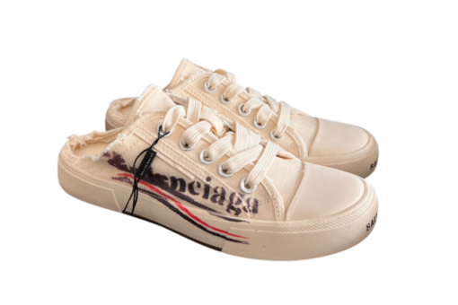 Balenciaga Paris Mule Sneakers Beige Canvas