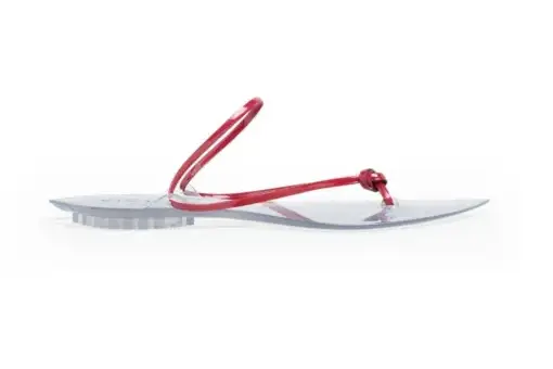 Alaïa Invisible Jelly Thong Patent Leather Red