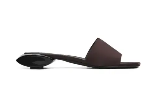 Alaïa Ellipse Mules Suede Dark Brown