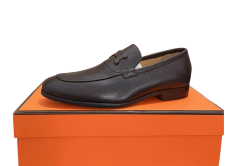 Hermès Honore Leather Loafers Distinctive Brushed