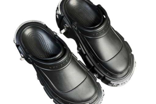 Balenciaga Hardcrocs Sandals Black Rubber