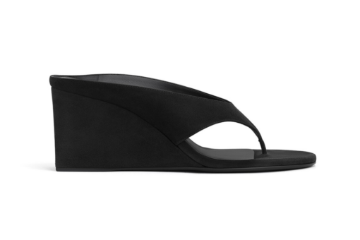 Alaïa Cube Thong Mules Suede Black